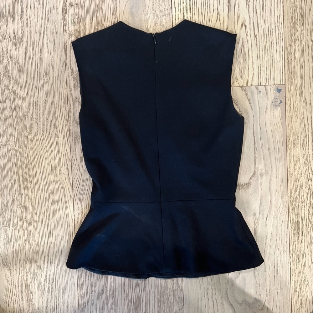 Nicole Miller Artelier Black Leather & Ponte Top. - Picture 3 of 3